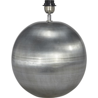 Duża lampa stołowa Globe kula srebrna